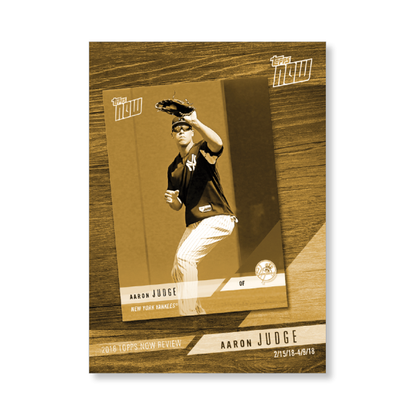 2019 Topps Series 1 Baseball Aaron Judge 2018 TOPPS NOW & reg; Review Poster - #'d to 1- artbble-pos-19tbb1-2551-gold-s
