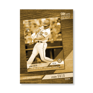 2019 Topps Series 1 Baseball Juan Soto 2018 TOPPS NOW & reg; Review Poster - #'d to 1- artbble-pos-19tbb1-2555-gold-s