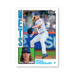 2019 Topps Series 1 Baseball Noah Syndergaard 1984 Topps Baseball Poster - #'d to 99- artbble-pos-19tbb1-2601-s
