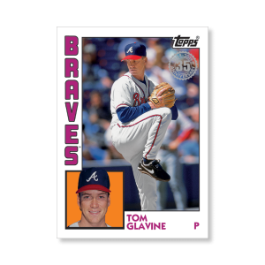2019 Topps Series 1 Baseball Tom Glavine 1984 Topps Baseball Poster - #'d to 99- artbble-pos-19tbb1-2607-s
