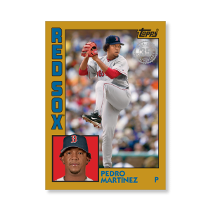 2019 Topps Series 1 Baseball Pedro Martinez 1984 Topps Baseball Poster - #'d to 1- artbble-pos-19tbb1-2613-gold-s