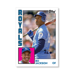 2019 Topps Series 1 Baseball Bo Jackson 1984 Topps Baseball Poster - #'d to 99- artbble-pos-19tbb1-2637-s