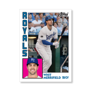 2019 Topps Series 1 Baseball Whit Merrifield 1984 Topps Baseball Poster - #'d to 99- artbble-pos-19tbb1-2638-s