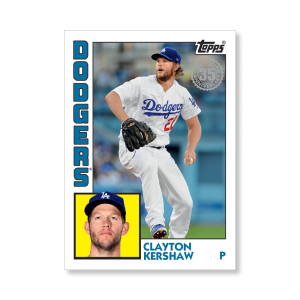 2019 Topps Series 1 Baseball Clayton Kershaw 1984 Topps Baseball Poster - #'d to 99- artbble-pos-19tbb1-2639-s