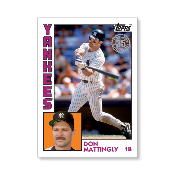 2019 Topps Series 1 Baseball Don Mattingly 1984 Topps Baseball Poster - #'d to 99- artbble-pos-19tbb1-2655-s