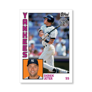 2019 Topps Series 1 Baseball Derek Jeter 1984 Topps Baseball Poster - #'d to 99- artbble-pos-19tbb1-2656-s
