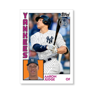 2019 Topps Series 1 Baseball Aaron Judge 1984 Topps Baseball Poster - #'d to 99- artbble-pos-19tbb1-2658-s