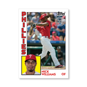 2019 Topps Series 1 Baseball Nick Williams 1984 Topps Baseball Poster - #'d to 99- artbble-pos-19tbb1-2667-s