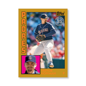 2019 Topps Series 1 Baseball Trevor Hoffman 1984 Topps Baseball Poster - #'d to 1- artbble-pos-19tbb1-2673-gold-s