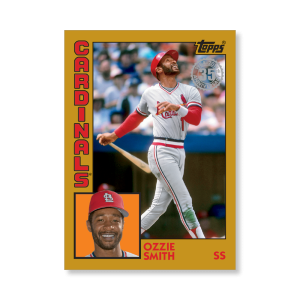 2019 Topps Series 1 Baseball Ozzie Smith 1984 Topps Baseball Poster - #'d to 1- artbble-pos-19tbb1-2681-gold-s