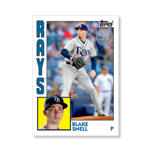 2019 Topps Series 1 Baseball Blake Snell 1984 Topps Baseball Poster - #'d to 99- artbble-pos-19tbb1-2685-s