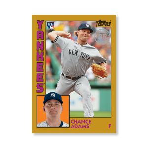 2019 Topps Series 1 Baseball Chance Adams 1984 Topps Baseball Poster - #'d to 1- artbble-pos-19tbb1-2695-gold-s
