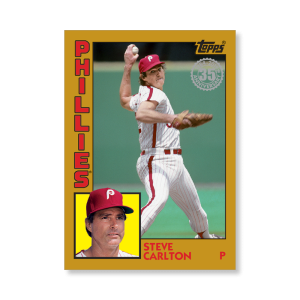 2019 Topps Series 1 Baseball Steve Carlton 1984 Topps Baseball Poster - #'d to 1- artbble-pos-19tbb1-2699-gold-s