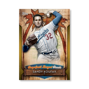 2019 Topps Series 1 Baseball Sandy Koufax Grapefuit League Greats Poster - #'d to 1- artbble-pos-19tbb1-2909-gold-s