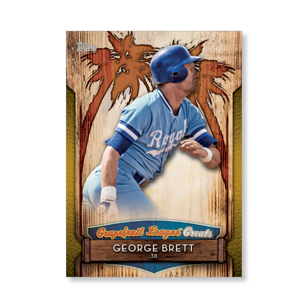 2019 Topps Series 1 Baseball George Brett Grapefuit League Greats Poster - #'d to 1- artbble-pos-19tbb1-2913-gold-s