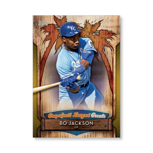 2019 Topps Series 1 Baseball Bo Jackson Grapefuit League Greats Poster - #'d to 1- artbble-pos-19tbb1-2923-gold-s