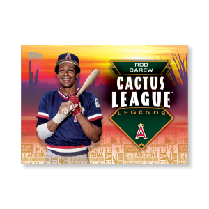 2019 Topps Series 1 Baseball Rod Carew Cactus League Greats Poster - #'d to 1- artbble-pos-19tbb1-2955-gold-s