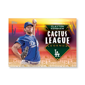 2019 Topps Series 1 Baseball Clayton Kershaw Cactus League Greats Poster - #'d to 1- artbble-pos-19tbb1-2957-gold-s