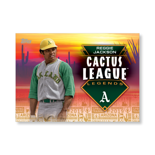 2019 Topps Series 1 Baseball Reggie Jackson Cactus League Greats Poster - #'d to 1- artbble-pos-19tbb1-2959-gold-s