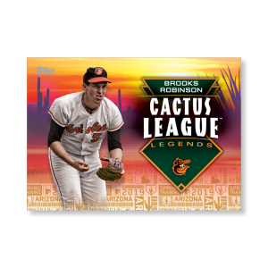 2019 Topps Series 1 Baseball Brooks Robinson Cactus League Greats Poster - #'d to 1- artbble-pos-19tbb1-2960-gold-s