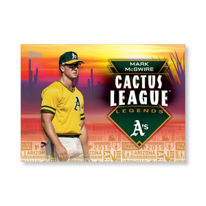 2019 Topps Series 1 Baseball Mark McGwire Cactus League Greats Poster - #'d to 1- artbble-pos-19tbb1-2966-gold-s