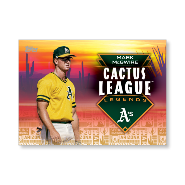 2019 Topps Series 1 Baseball Mark McGwire Cactus League Greats Poster - #'d to 1- artbble-pos-19tbb1-2966-gold-s