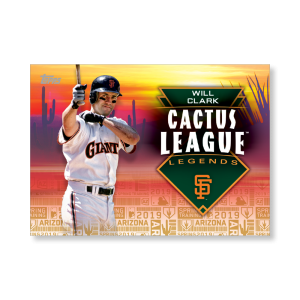 2019 Topps Series 1 Baseball Will Clark Cactus League Greats Poster - #'d to 1- artbble-pos-19tbb1-2967-gold-s