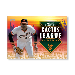2019 Topps Series 1 Baseball Willie McCovey Cactus League Greats Poster - #'d to 1- artbble-pos-19tbb1-2969-gold-s