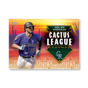 2019 Topps Series 1 Baseball Nolan Arenado Cactus League Greats Poster - #'d to 1- artbble-pos-19tbb1-2976-gold-s
