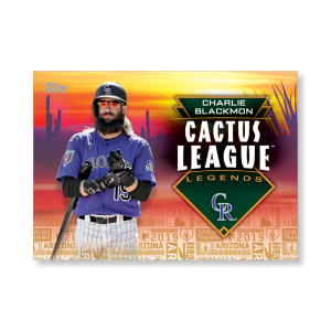 2019 Topps Series 1 Baseball Charlie Blackmon Cactus League Greats Poster - #'d to 1- artbble-pos-19tbb1-2977-gold-s