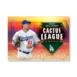 2019 Topps Series 1 Baseball Cody Bellinger Cactus League Greats Poster - #'d to 1- artbble-pos-19tbb1-2980-gold-s