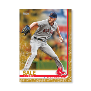 Chris Sale 2019 Topps Baseball Series 2 Veterans I Poster Gold Ed. # to 1- artbble-pos-19tbb2-1006-gold-s