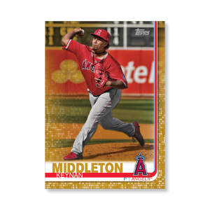 Keynan Middleton 2019 Topps Baseball Series 2 Veterans I Poster Gold Ed. # to 1- artbble-pos-19tbb2-1014-gold-s