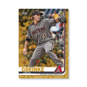 Zack Greinke 2019 Topps Baseball Series 2 Veterans I Poster Gold Ed. # to 1- artbble-pos-19tbb2-1015-gold-s