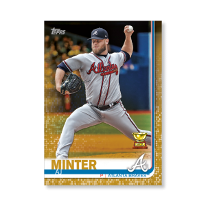 A.J. Minter 2019 Topps Baseball Series 2 Veterans I Poster Gold Ed. # to 1- artbble-pos-19tbb2-1032-gold-s