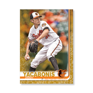 Jimmy Yacabonis 2019 Topps Baseball Series 2 Veterans I Poster Gold Ed. # to 1- artbble-pos-19tbb2-1041-gold-s