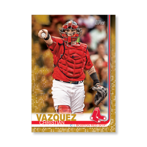 Christian Vazquez 2019 Topps Baseball Series 2 Veterans I Poster Gold Ed. # to 1- artbble-pos-19tbb2-1049-gold-s
