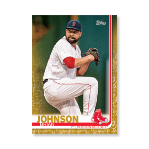 Brian Johnson 2019 Topps Baseball Series 2 Veterans I Poster Gold Ed. # to 1- artbble-pos-19tbb2-1053-gold-s