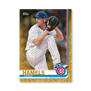 Cole Hamels 2019 Topps Baseball Series 2 Veterans I Poster Gold Ed. # to 1- artbble-pos-19tbb2-1057-gold-s