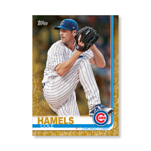 Cole Hamels 2019 Topps Baseball Series 2 Veterans I Poster Gold Ed. # to 1- artbble-pos-19tbb2-1057-gold-s