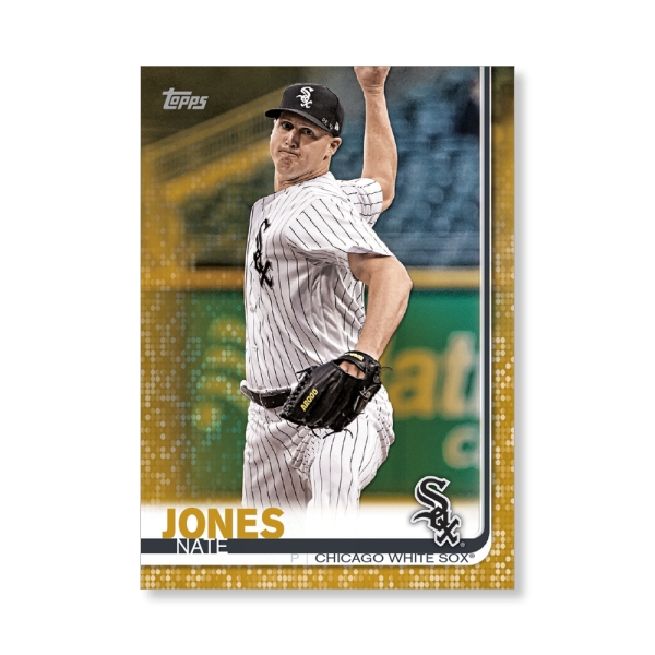 Nate Jones 2019 Topps Baseball Series 2 Veterans I Poster Gold Ed. # to 1- artbble-pos-19tbb2-1069-gold-s