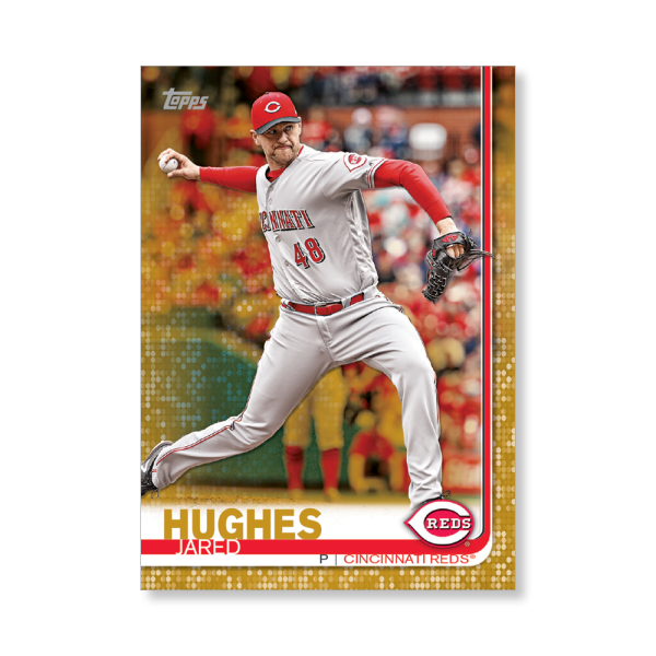 Jared Hughes 2019 Topps Baseball Series 2 Veterans I Poster Gold Ed. # to 1- artbble-pos-19tbb2-1079-gold-s
