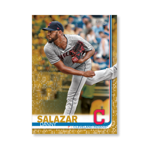 Danny Salazar 2019 Topps Baseball Series 2 Veterans I Poster Gold Ed. # to 1- artbble-pos-19tbb2-1088-gold-s