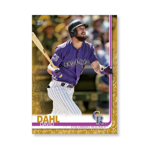 David Dahl 2019 Topps Baseball Series 2 Veterans I Poster Gold Ed. # to 1- artbble-pos-19tbb2-1091-gold-s
