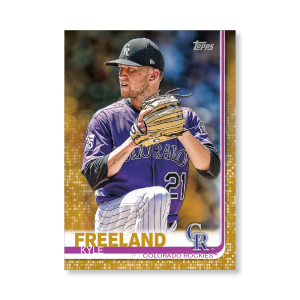 Kyle Freeland 2019 Topps Baseball Series 2 Veterans I Poster Gold Ed. # to 1- artbble-pos-19tbb2-1096-gold-s