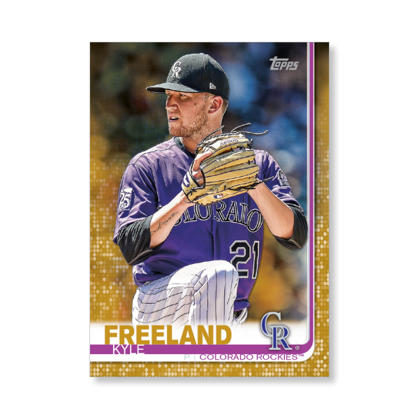 Kyle Freeland 2019 Topps Baseball Series 2 Veterans I Poster Gold Ed. # to 1- artbble-pos-19tbb2-1096-gold-s