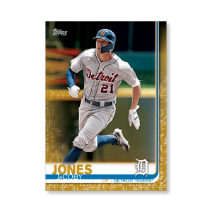 JaCoby Jones 2019 Topps Baseball Series 2 Veterans II Poster Gold Ed. # to 1- artbble-pos-19tbb2-1102-gold-s