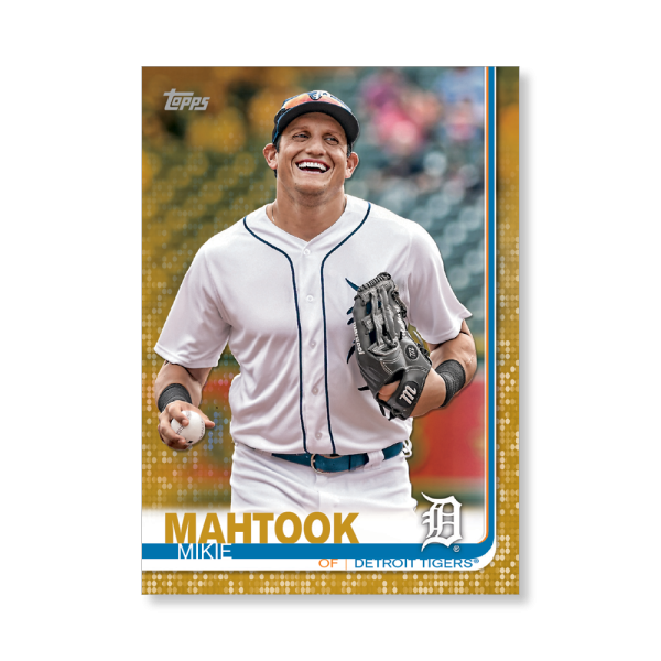 Mikie Mahtook 2019 Topps Baseball Series 2 Veterans II Poster Gold Ed. # to 1- artbble-pos-19tbb2-1103-gold-s