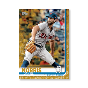 Daniel Norris 2019 Topps Baseball Series 2 Veterans II Poster Gold Ed. # to 1- artbble-pos-19tbb2-1105-gold-s