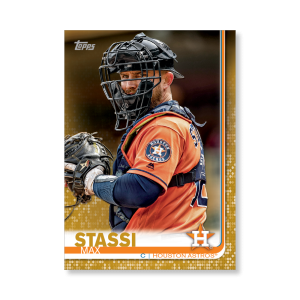 Max Stassi 2019 Topps Baseball Series 2 Veterans II Poster Gold Ed. # to 1- artbble-pos-19tbb2-1112-gold-s